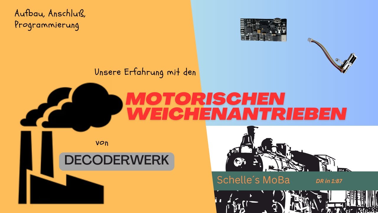 Motorischer Weichenantrieb von Decoderwerk H0 MoBa in 1:87, Modelleisenbahn Esu Ecos  [Tutorial]