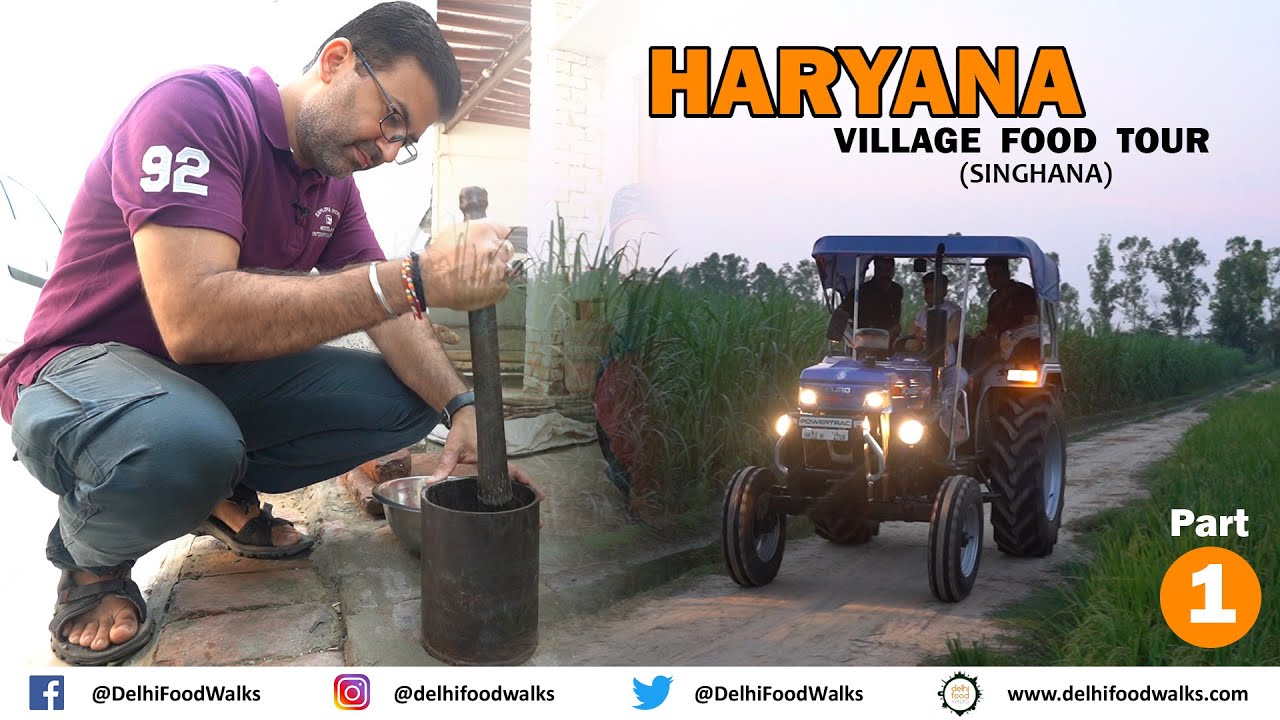 HARYANA Village FOOD Tour in SINGHANA I BEST EVER Bajre ki Khichdi & Roti, Ghee BHURA Part 1/2