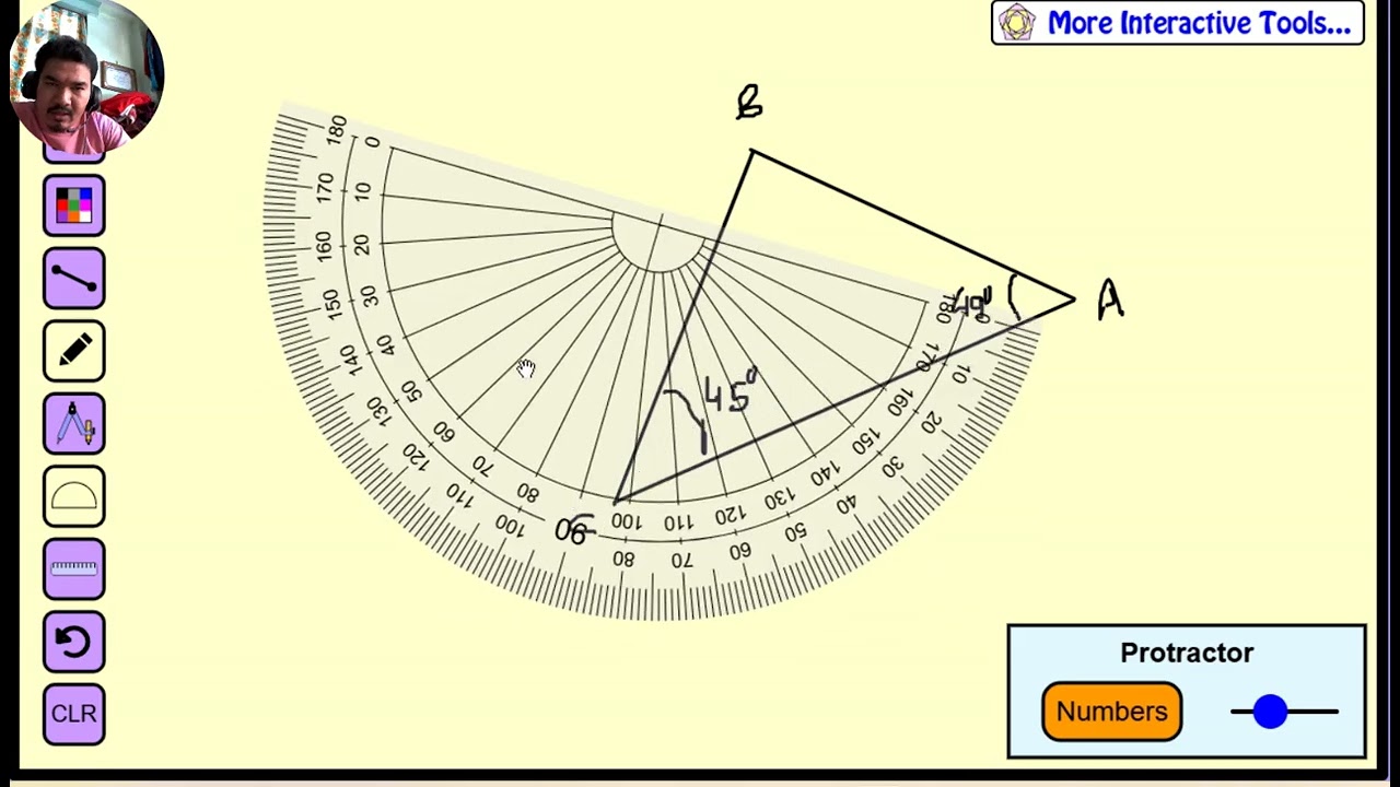 The sum of angles of the triangle is 180°.