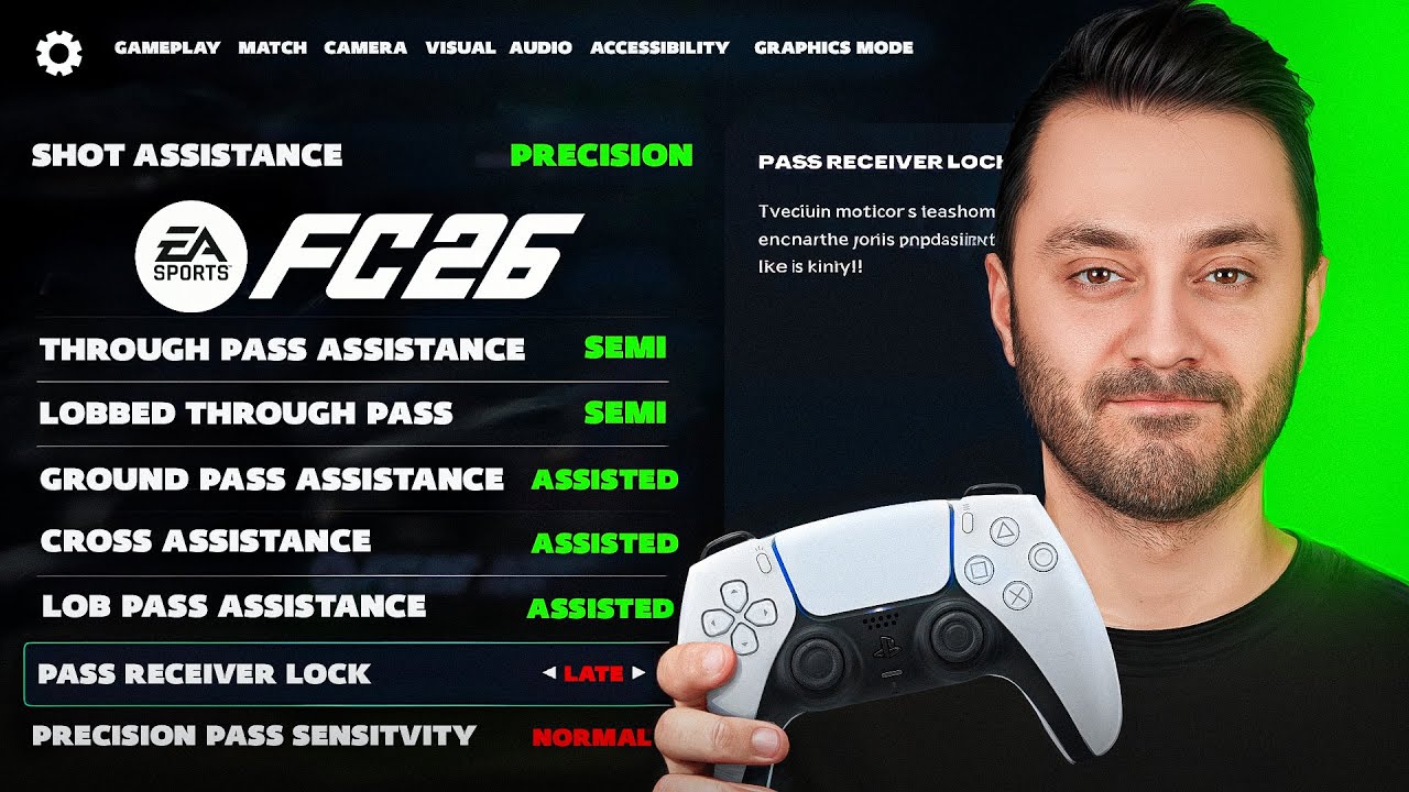 آموزش صفر تا صد بهترین تنظیمات دسته و دوربین اف سی ۲۶ 🎮🎥 FC 26 best settings