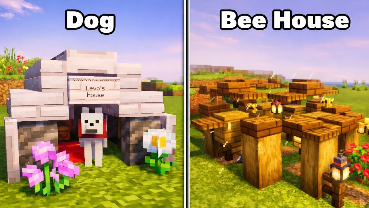 4 Simple Pet Houses in Minecraft 🐶
