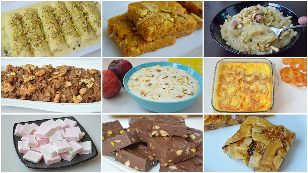 9 Mithai / Sweets & Desserts Recipes by (YES I CAN COOK)
