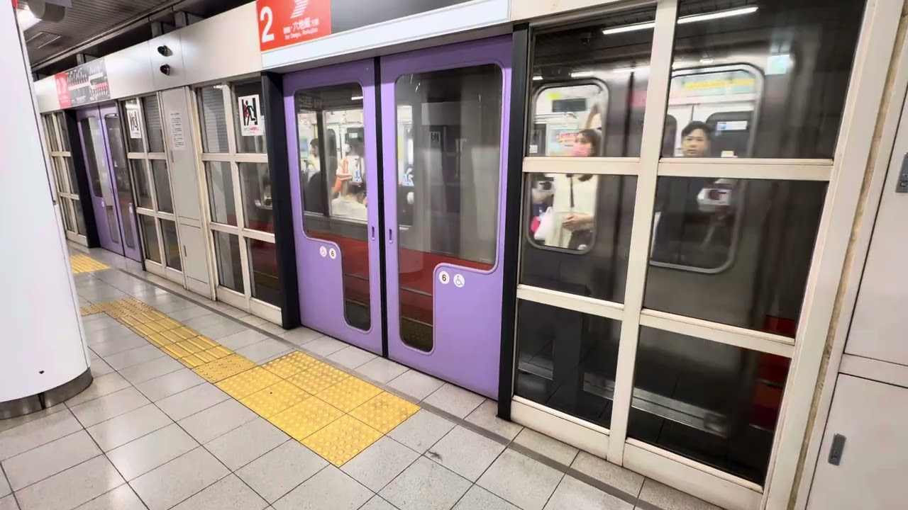 京都市営地下鉄東西線50系13編成六地蔵行き【防犯カメラ搭載】、03編成　太秦天神川行き　東野駅　発着