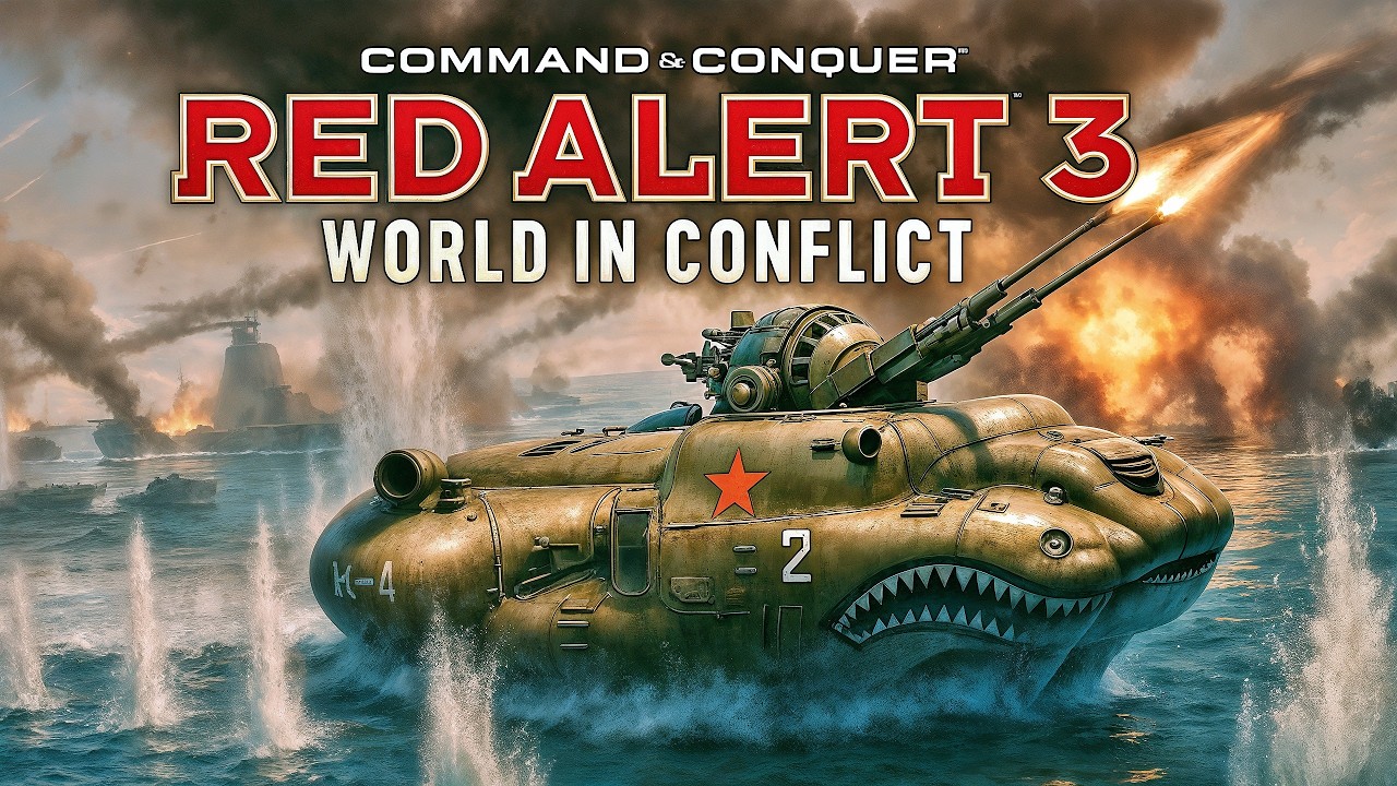 Red Alert 3 | Жестокая дуэль ИИ 1 на 4 — бронированный Левиафан несет бой!