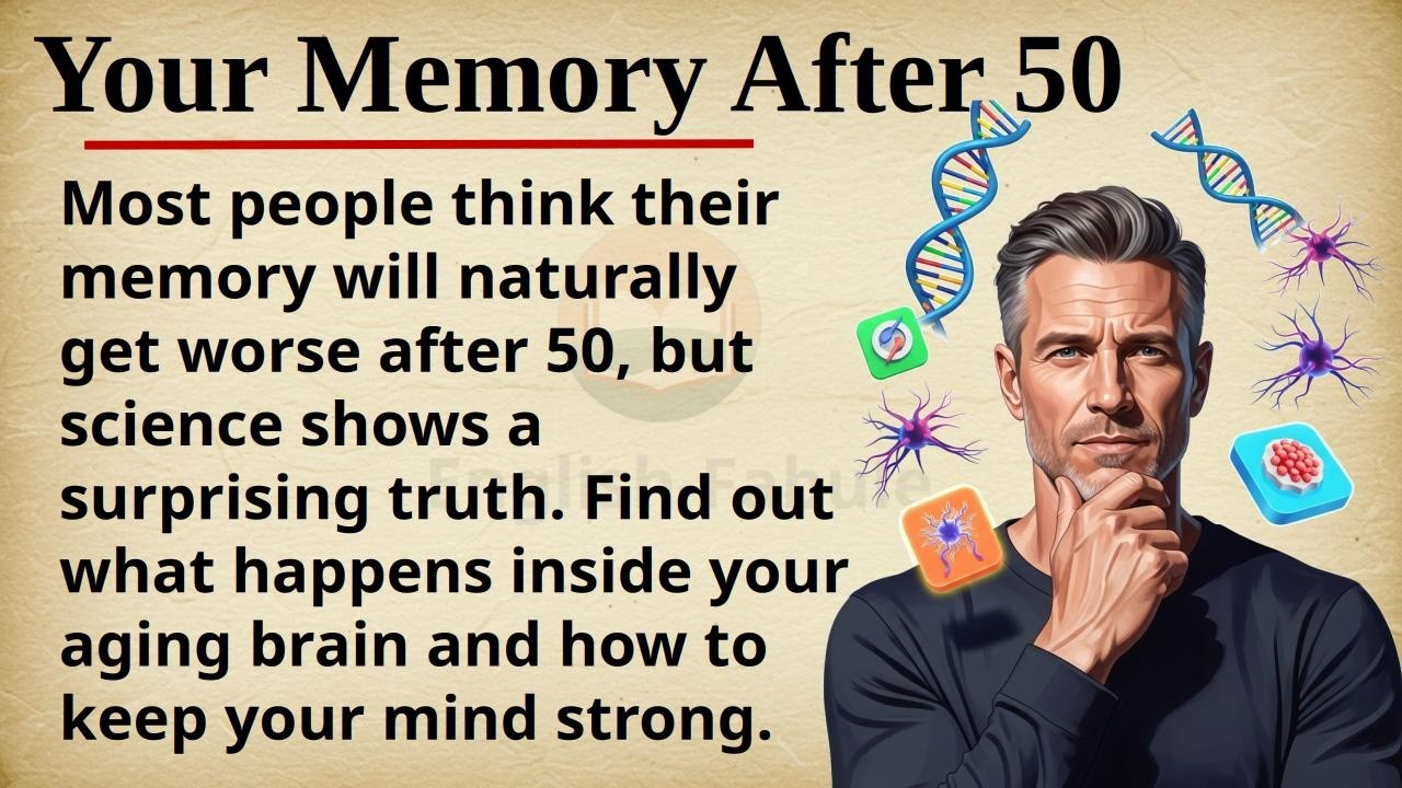 Your Memory After 50 || 🧠💡 Learn English Through Story Level 2 || Graded Reader 🎧
