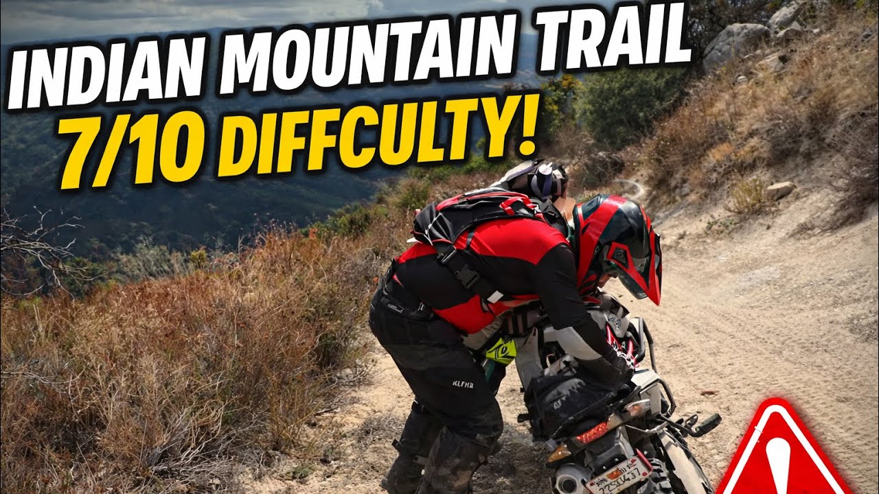 Riding Indian Mountain trail 