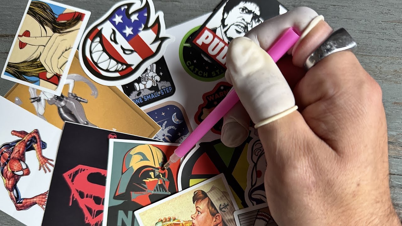 ASMR | Tracing A Lot of Stickers | Tracing Sounds | Whispering