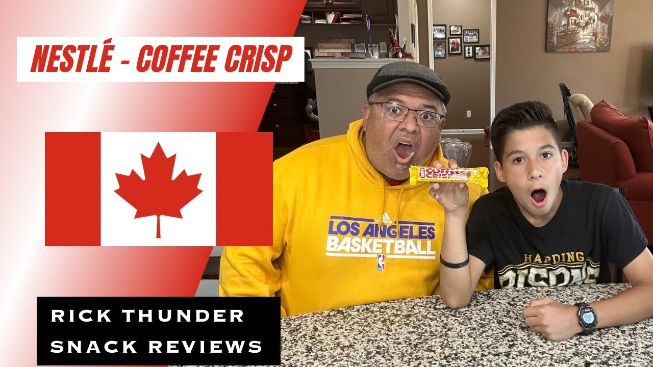 Americans Try Canadian Chocolate Bar | 🇨🇦Nestle Coffee Crisp | Snack Review