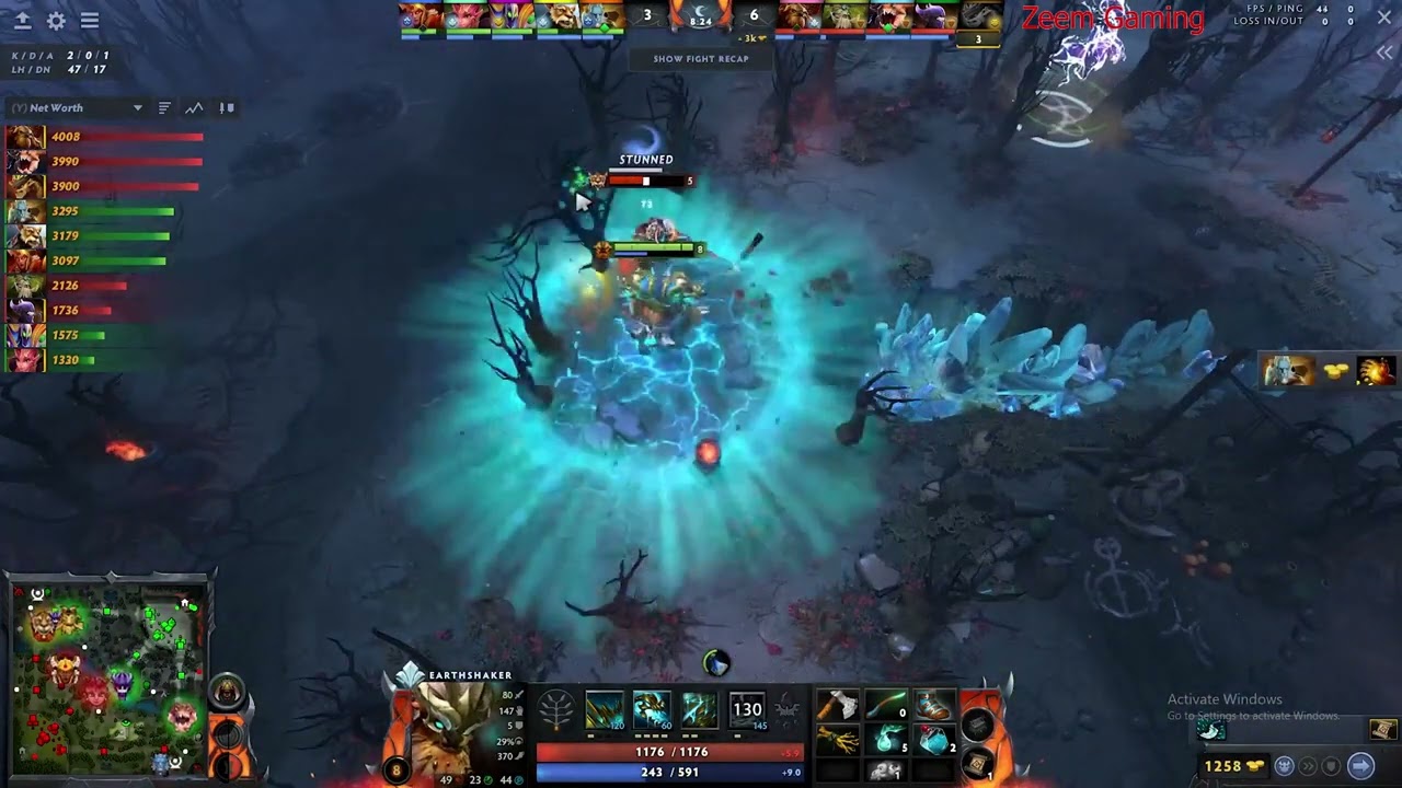 Earth shaker on Rampage as a Mid lane Hero Broke Combo Patch 7.34d