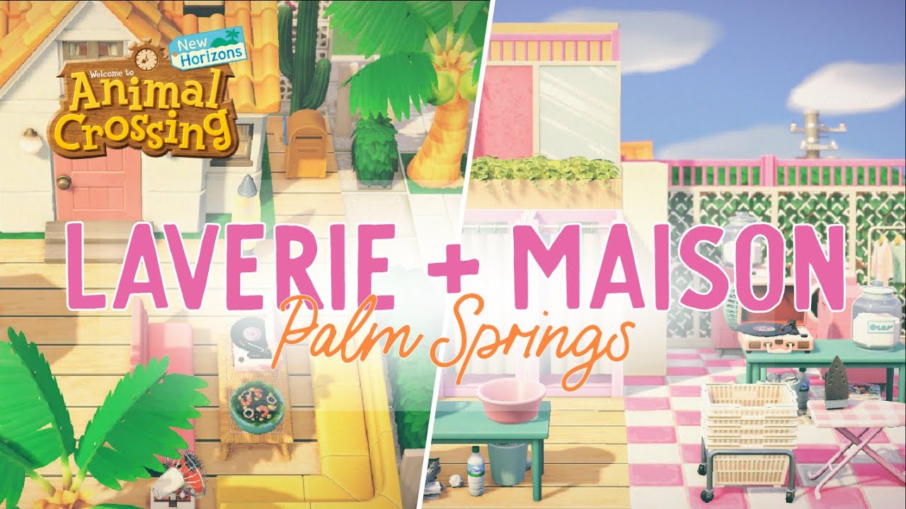 On aménage une LAVERIE & l'extérieur de ma MAISON ! Animal Crossing New Horizon