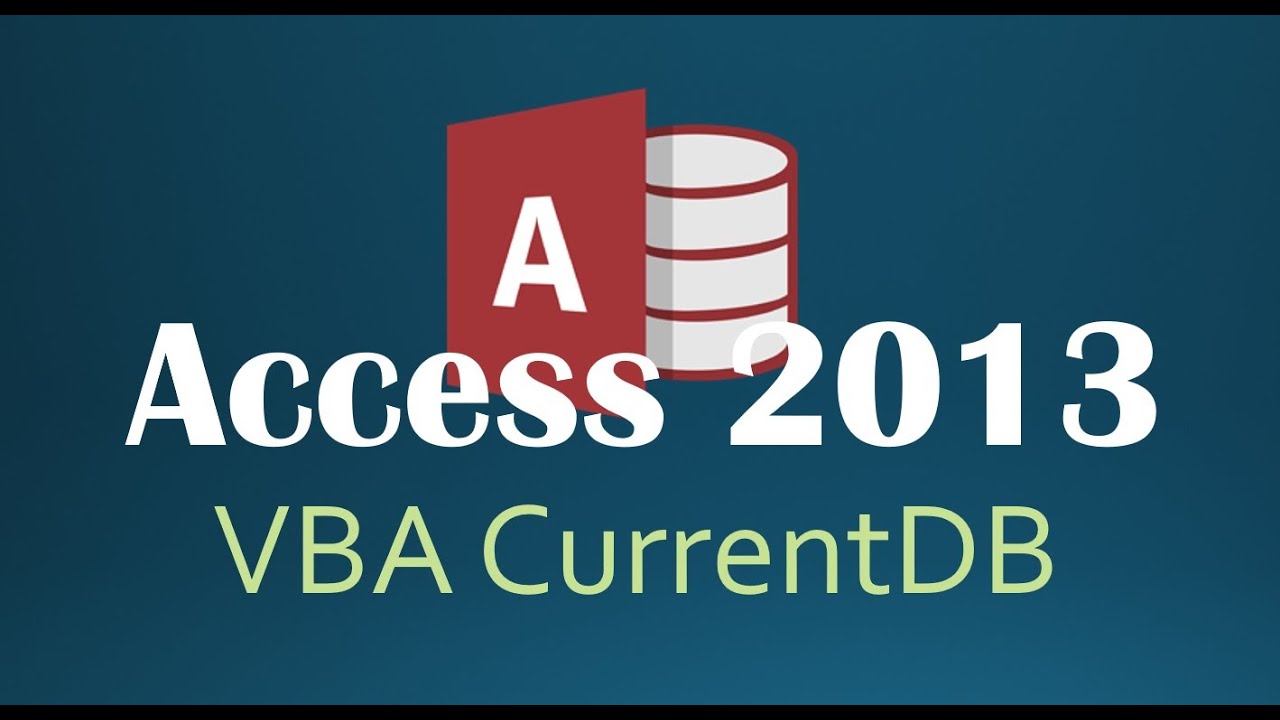 42. VBA - CurrentDB (Programming In Access 2013)