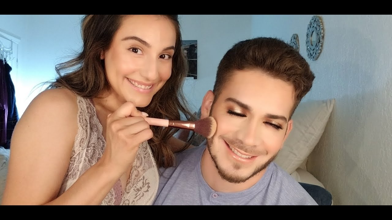 He finally let himself!.. Did my Husbands Makeup