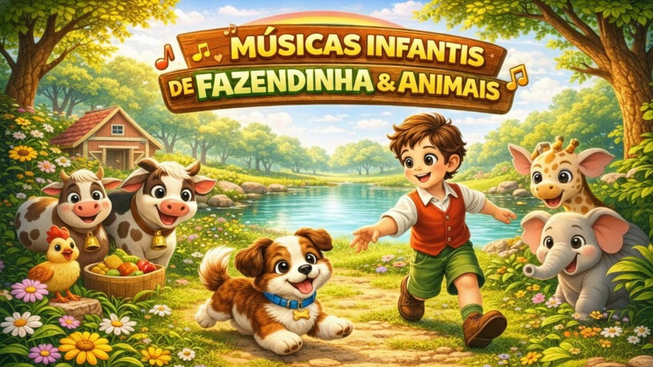 Músicas Infantis da Fazendinha e dos Animais 🐮🐶🦁 | Canções Divertidas para Crianças