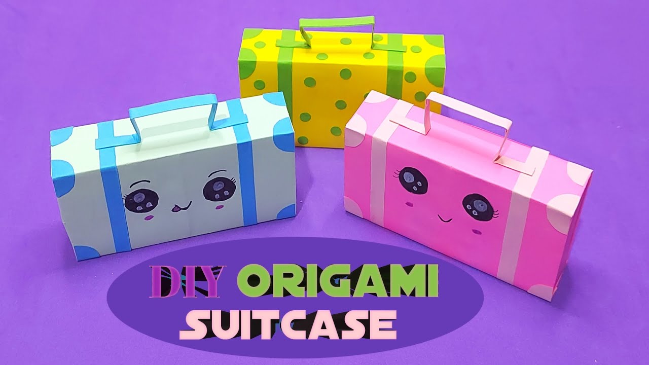 DIY Paper Suitcase Gift Box | Origami Suitcase | How To Make Paper Suitcase | Back to School Crafts