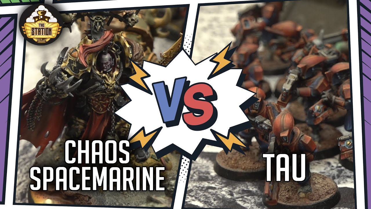 Ходим разом! Chaos Spacemarine vs Tau | Battlereport | Warhammer 40000