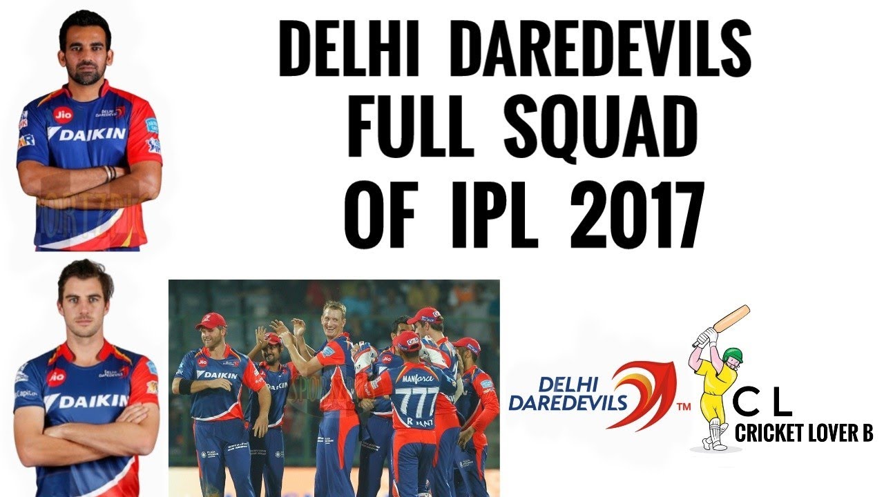 Delhi Daredevils Full Squad Of IPL 2017 (Cricket lover B) | IPL 2017 Full Squads