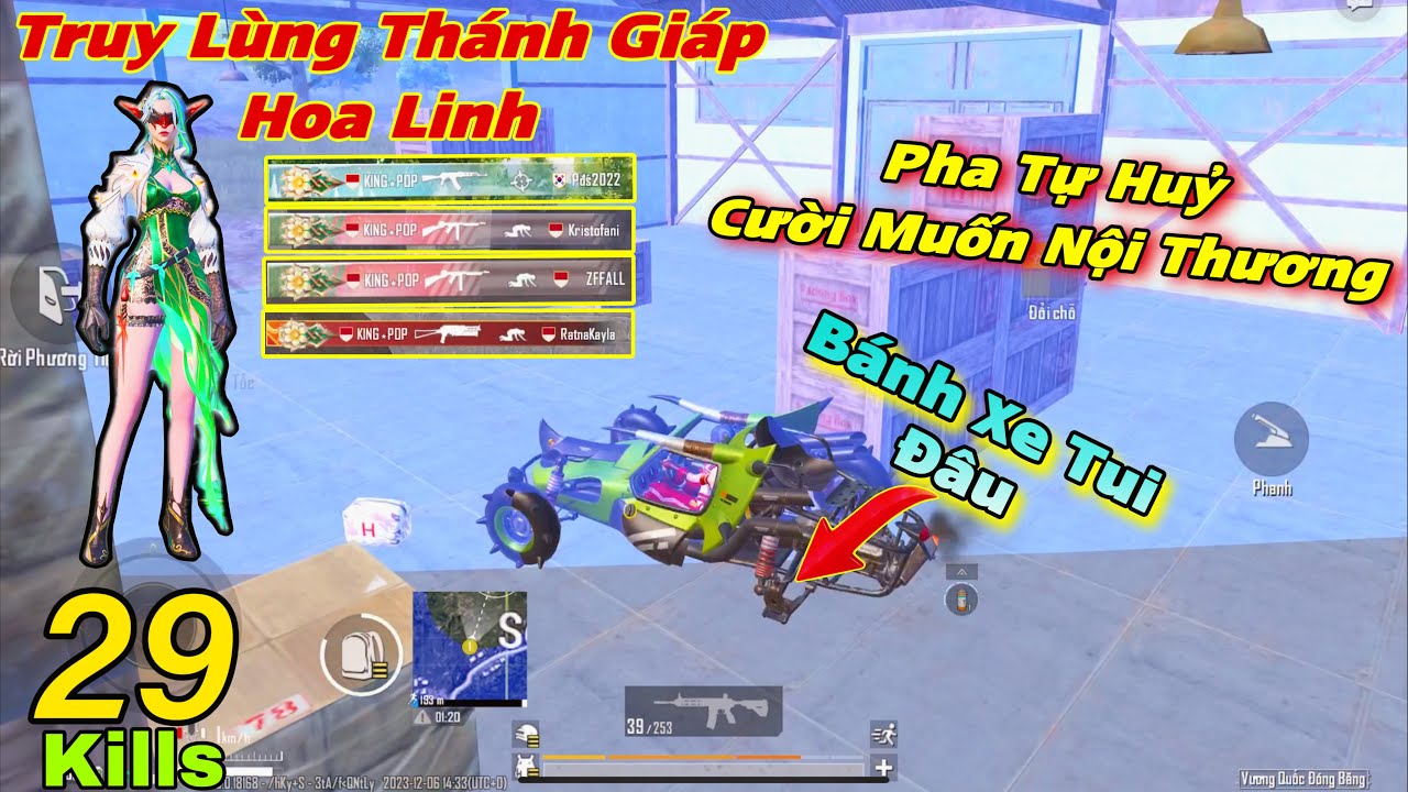 Pubg Mobile - Truy Lùng Thánh Giáp Hoa Linh | Cười Nội Thương Với Pha Tự Hủy Bánh Xe Của Trâu Già