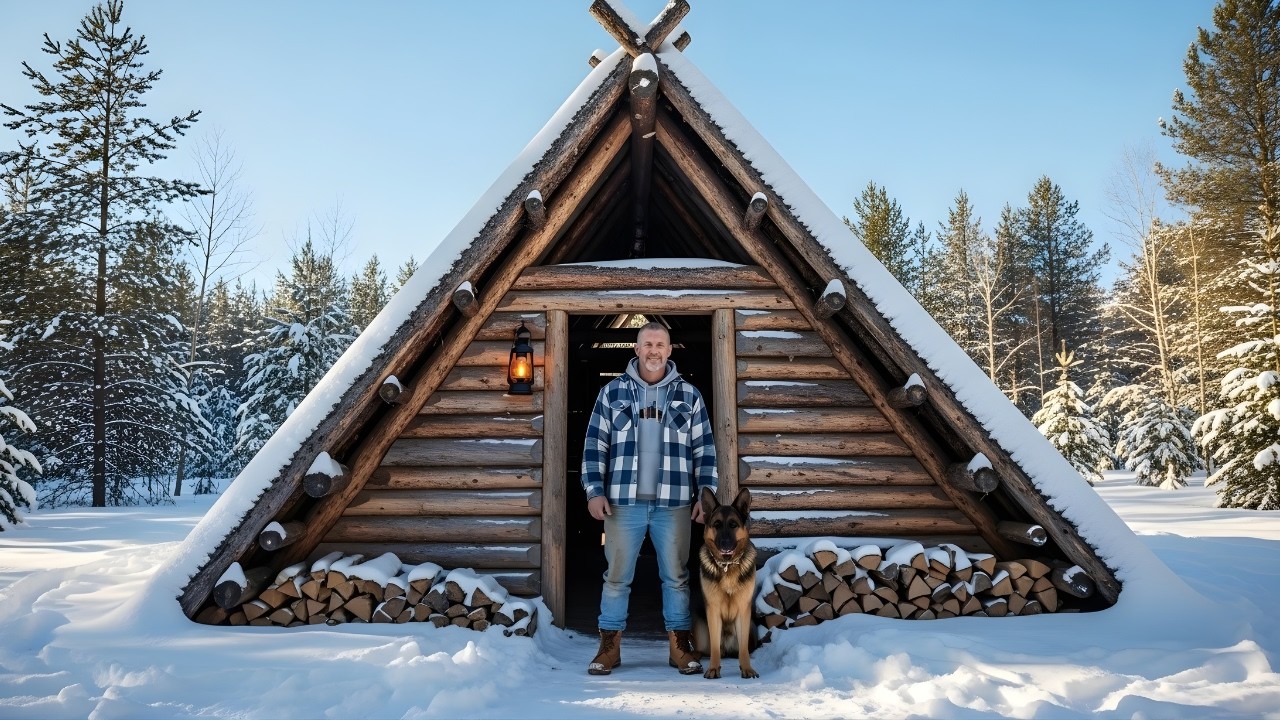 Thrown Out Before Winter, the Veteran Built a $0 Bark Tepee — What He and His Dog Made Shocked All
