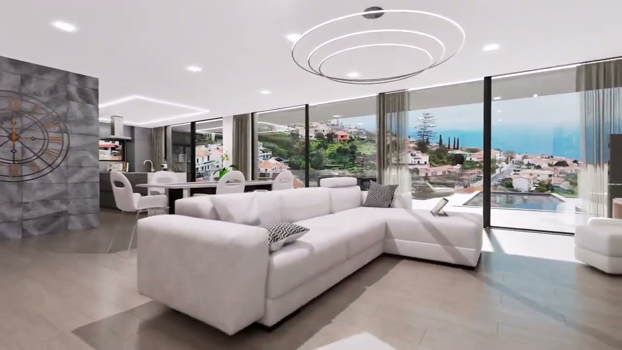 🌊 Luxury 3-Bedroom Villa with Permanent Ocean Views – Funchal, Madeira
