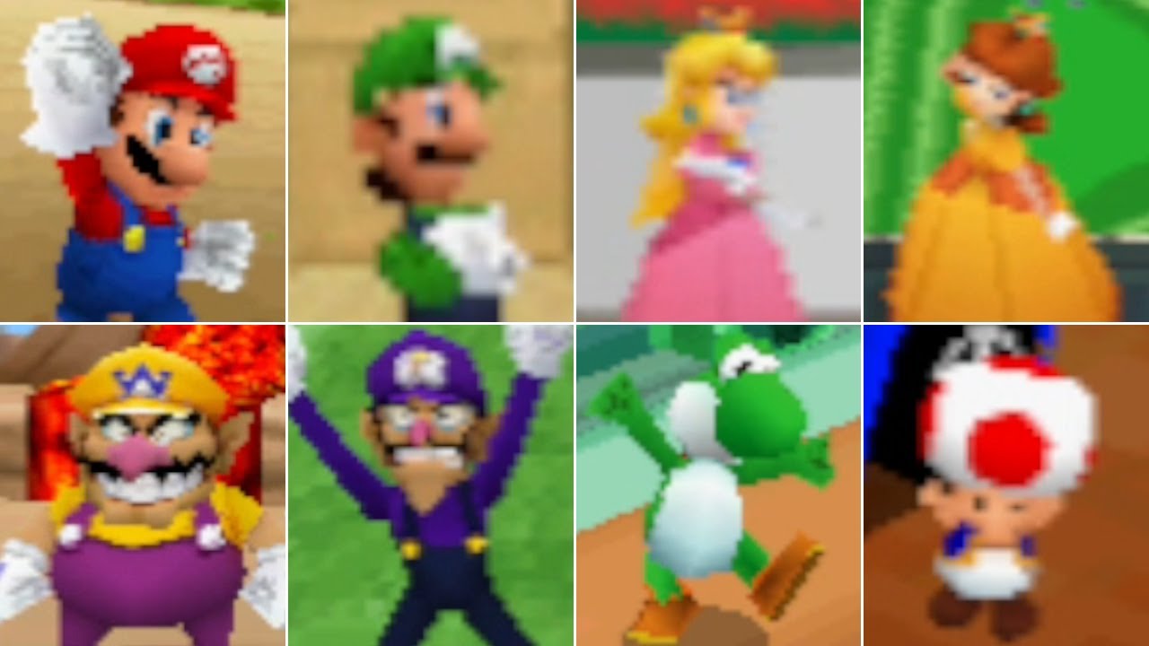 Mario Party DS - All Characters