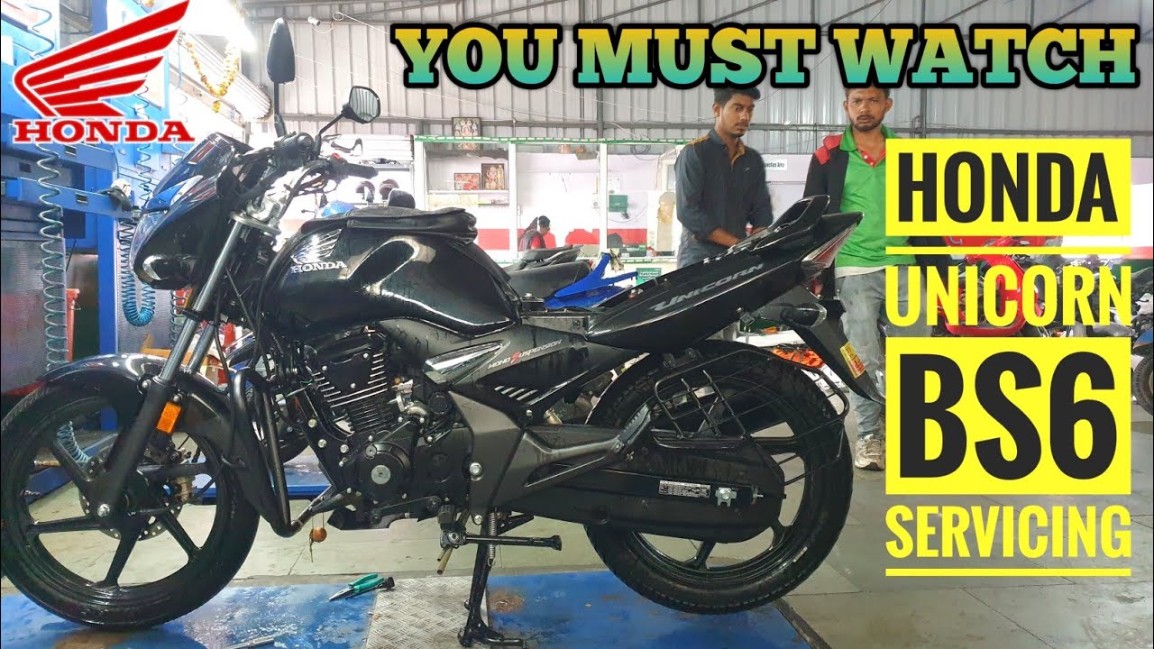 Honda Unicorn//BS-6 Servicing//BvjTech