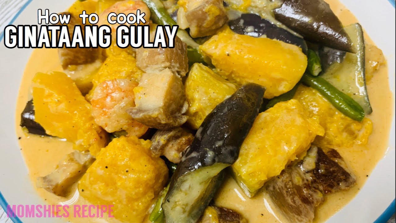 How to cook GINATAANG GULAY (kalabasa,sitaw at talong)/my own version
