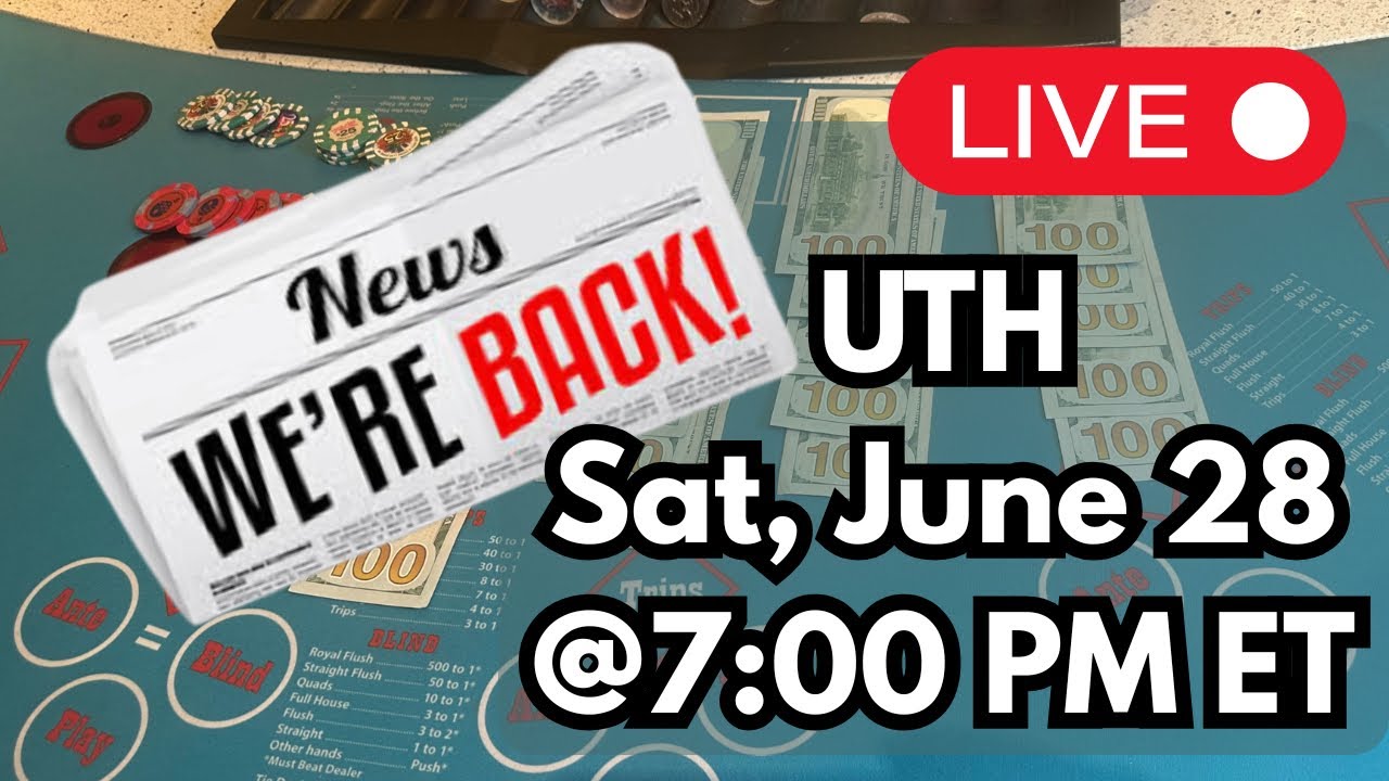 LIVE ULTIMATE TEXAS HOLD ‘EM in LAS VEGAS! WE’RE BACK!! 🍀🍀