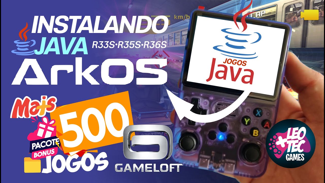 &Eacute; o QUE!? 🕹️ArkOS rodando JOGOS de ☕JAVA no R33S/R35S/R36S | freej2me + 500 JOGOS