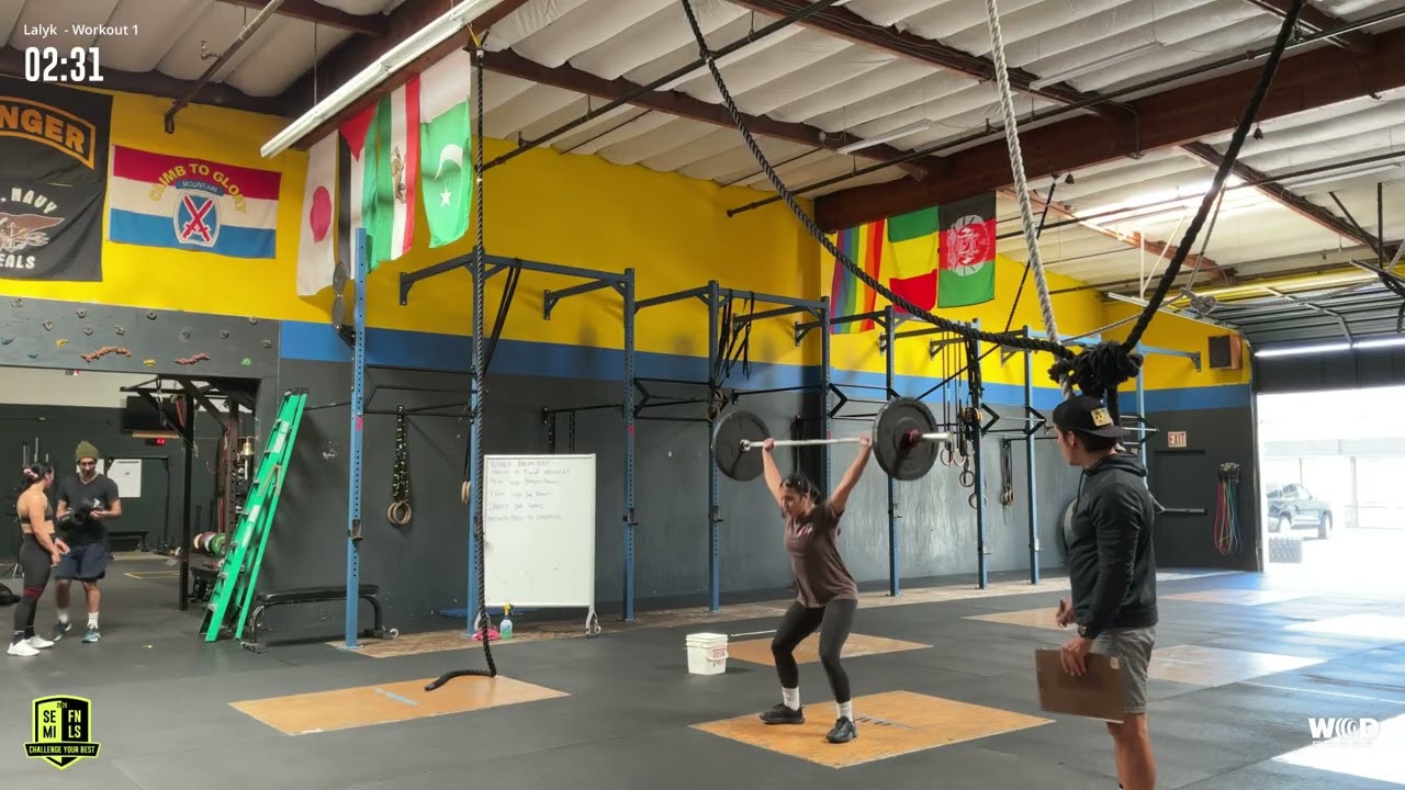 CrossFit games semifinals Allison Avalos 14-15 workout#1