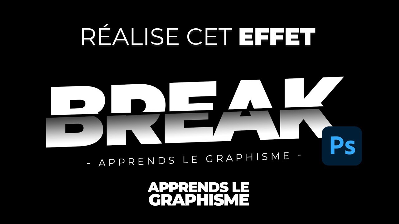 TUTO PHOTOSHOP - Réalise un Effet de texte coupé