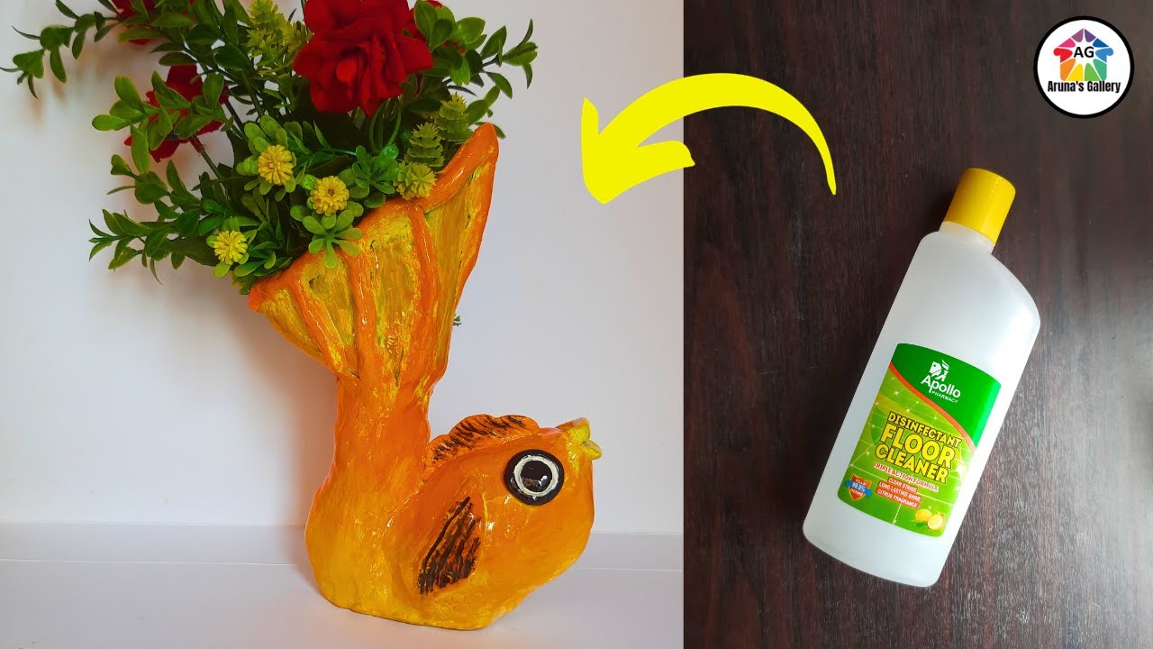 Best ever craft from waste things | Flower vase making | Handmade gift making | plastic bottle craft