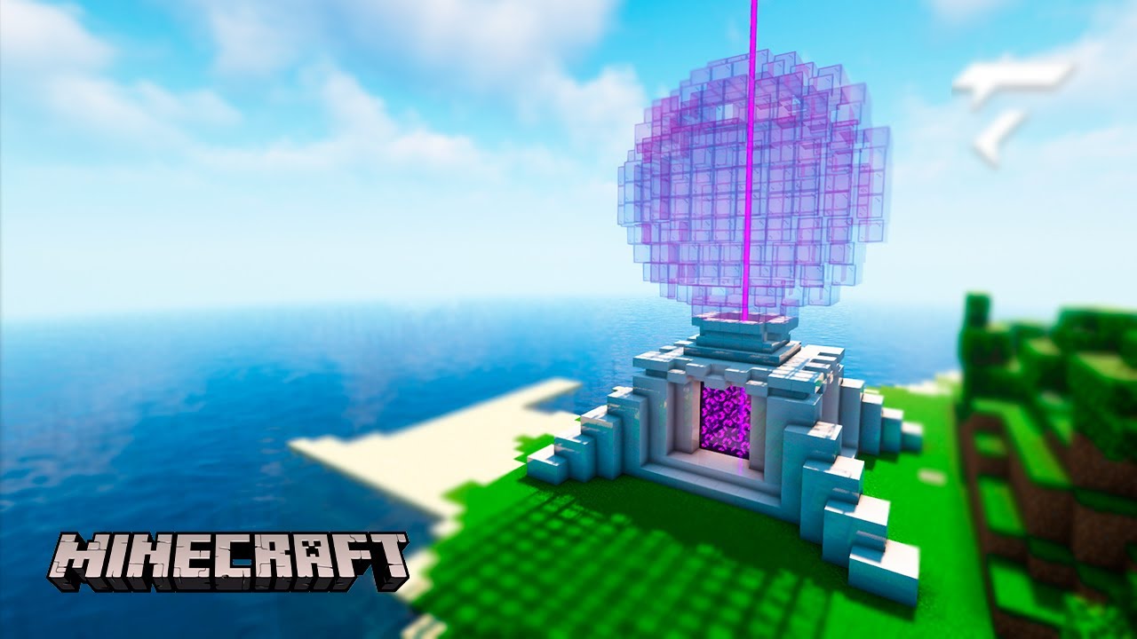 Minecraft: How to build a Futuristic Nether Portal Design | Tutorial