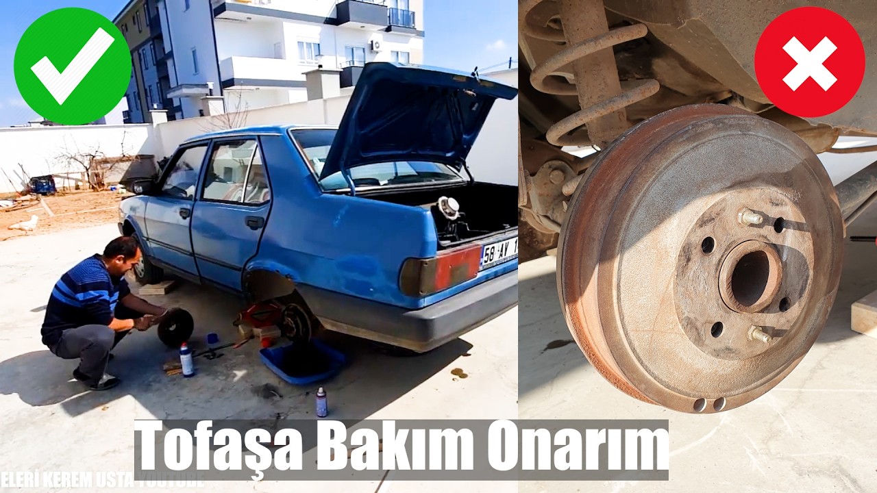 Araç Tamir Arka Fren Balata Ve DİSKLERİNE Bakım YAPTIK #Vlog 1