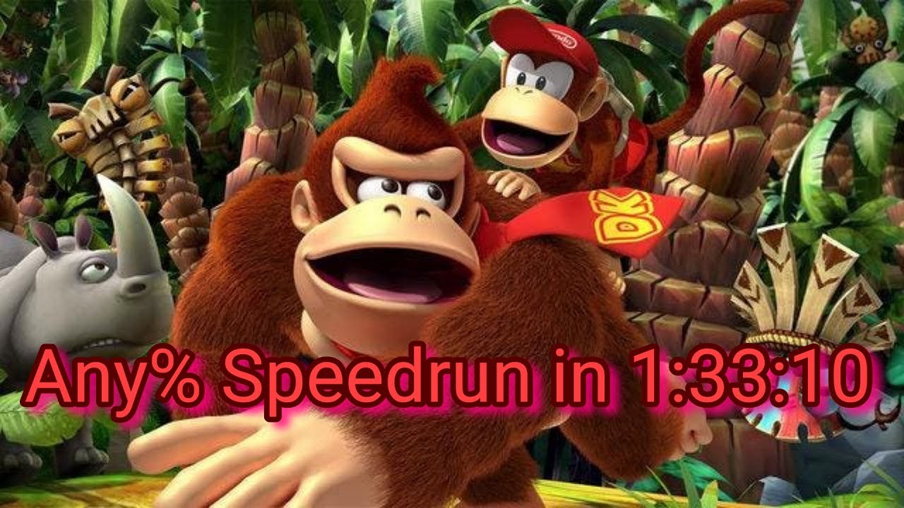 DKCR - Any% Speedrun in 1:33:10 
