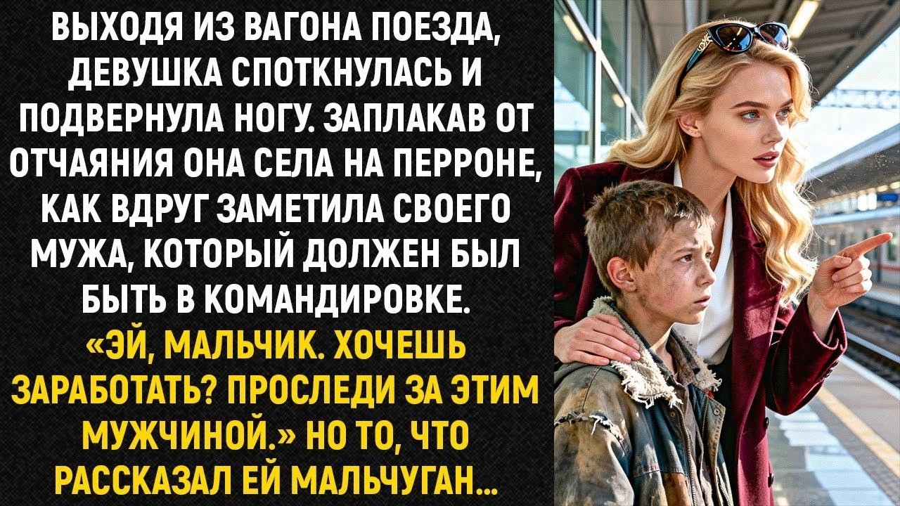 Выходя из вагона поезда, девушка споткнулась и подвернула ногу. Заплакав от отчаяния, она...