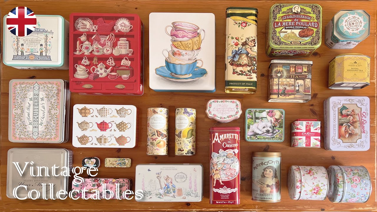 海外生活で集めたヴィンテージ缶での収納方法 / 英国紅茶缶とお菓子缶コレクション / Vintage HAUL