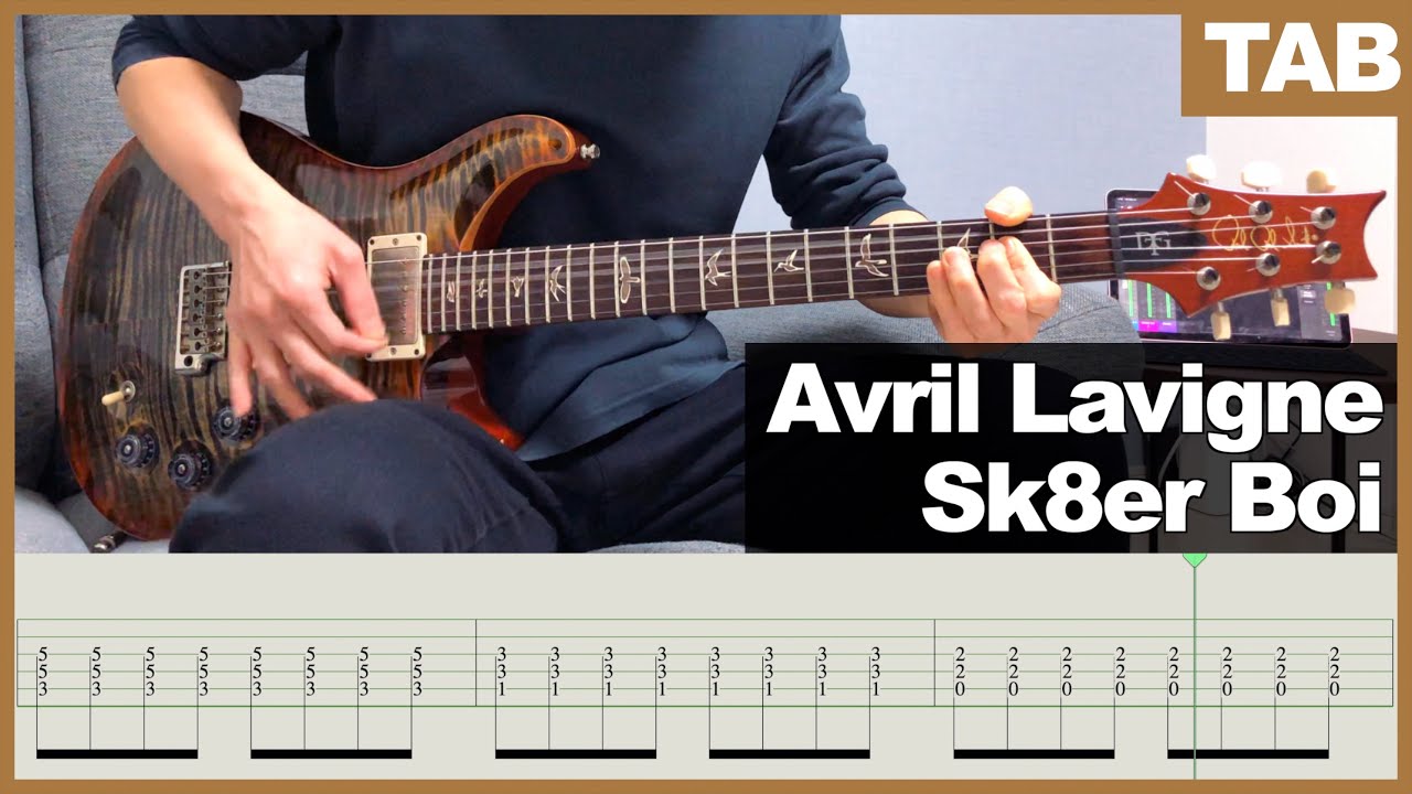 【TAB】Avril Lavigne - Sk8er Boi [GUITAR COVER] [INSTRUMENTAL COVER] by Yuuki-T