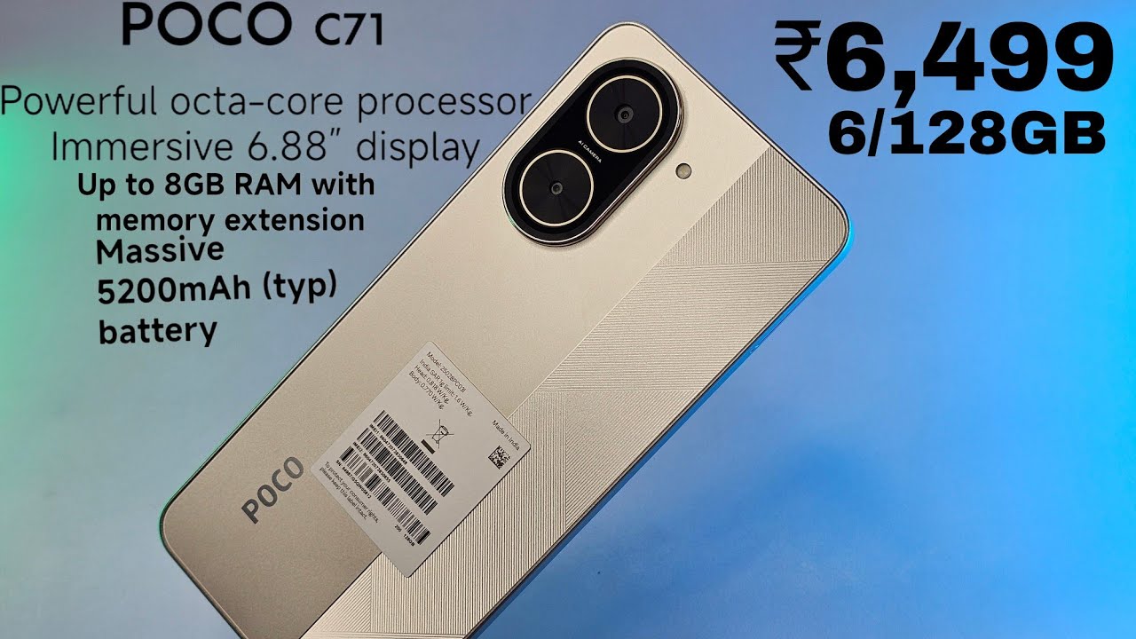 Poco C71 Best Cheapest Smartphone 2025 ! Unboxing and Review