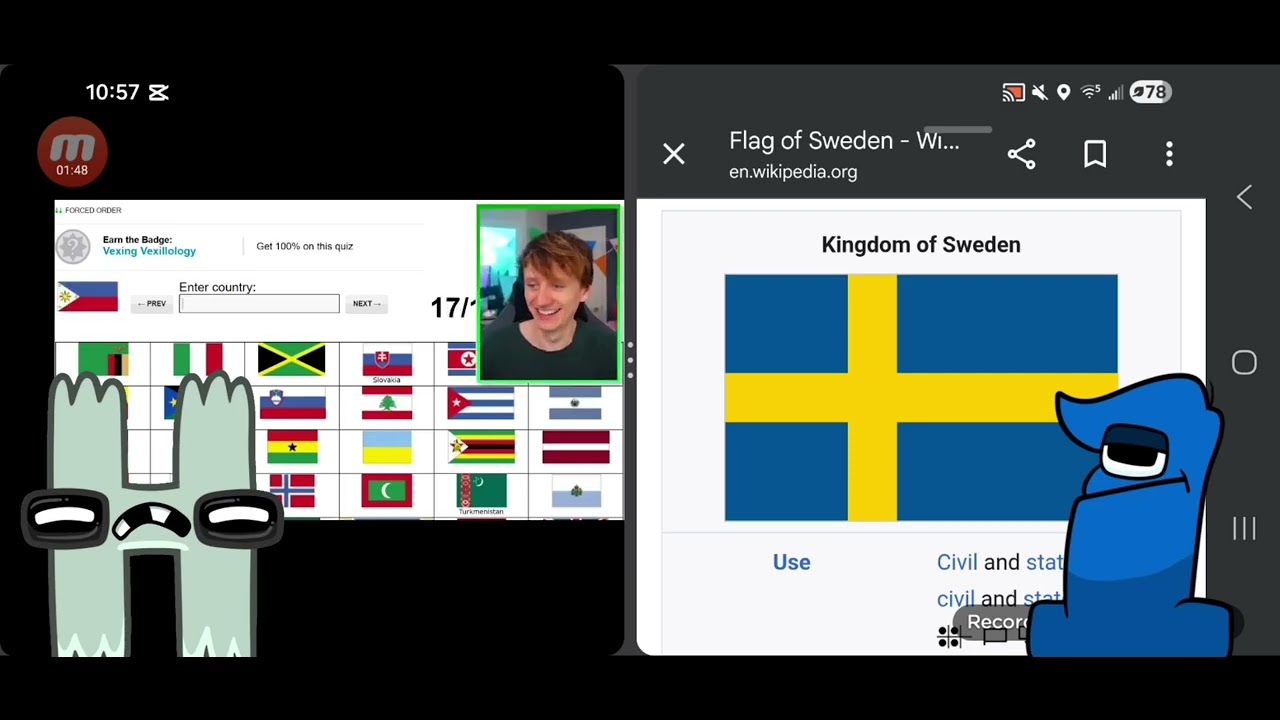 Flag Recognition with Alphabet Lore H and Number Lore 1 | 🇪🇸🇺🇲🇩🇪🇫🇷🇮🇳🇰🇷