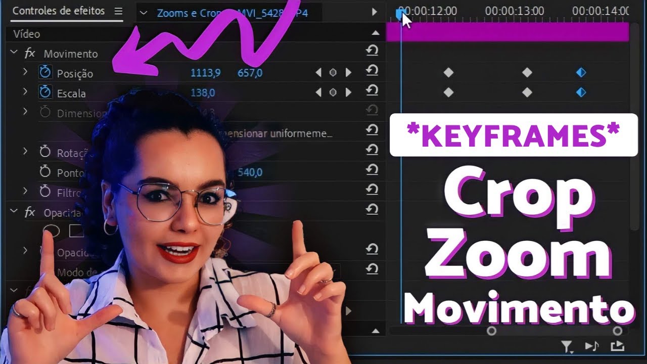 Como fazer ZOOM, MOVIMENTO e CROP no Adobe Premiere | EditaPraMim