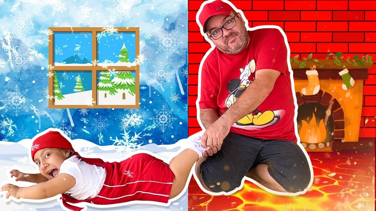 Maria Clara e a História Engraçada do QUENTE VS FRIO (Hot vs Cold Challenge with Dad) - MC Divertida