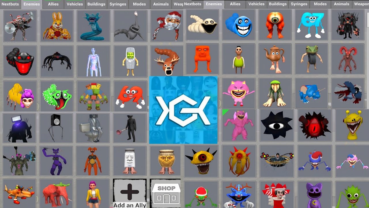 🌈 Nextbots in playground mod how to download all characters for free! Unlocked everything 