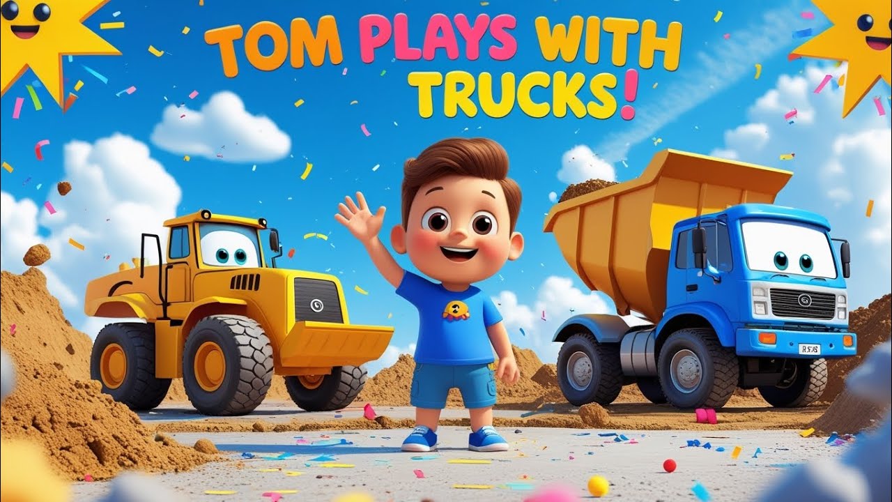 “Tom Plays with Construction Vehicles 🚧 | Kids Songs & Nursery Rhymes”