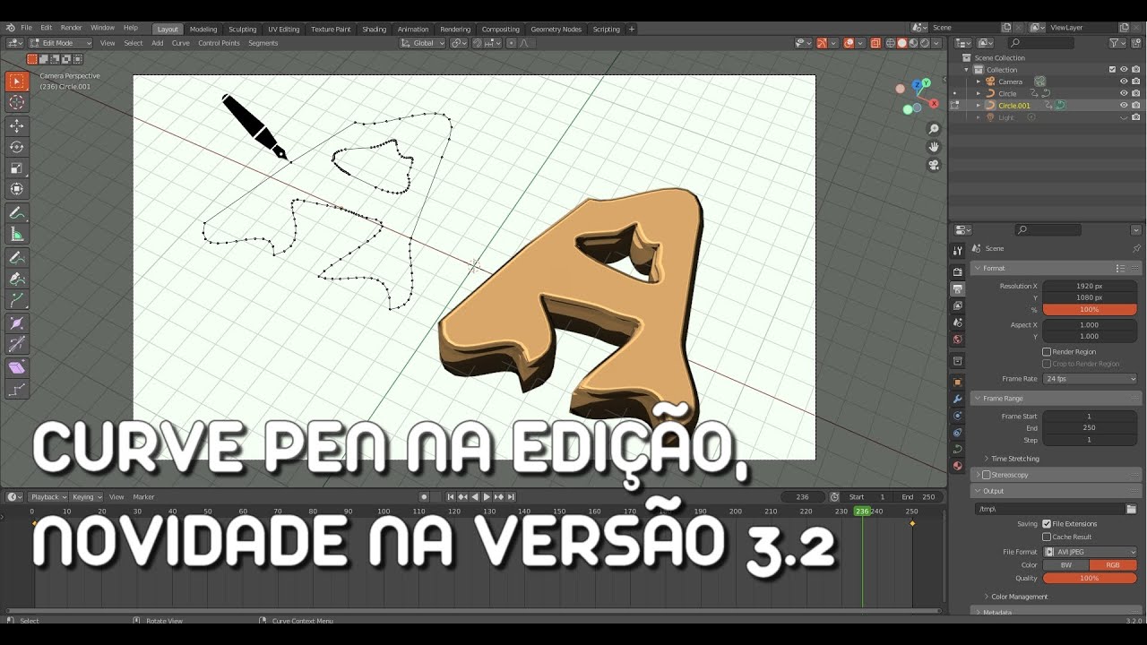 CURVE PEN NA EDIÇÃO, NOVIDADE NA VERSÃO 3.2