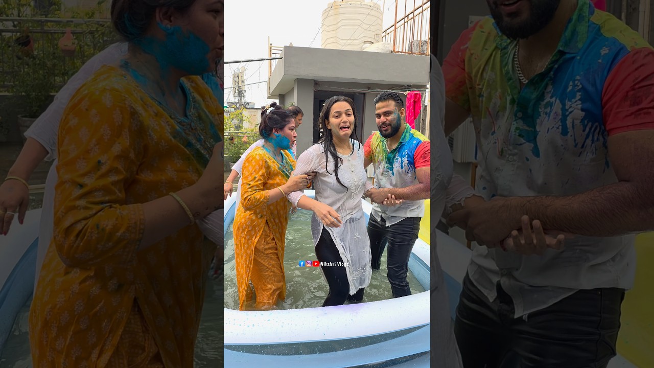 Holi Celebration Gone Wrong❌️🌈🔫 #reaction #comedy #vlog #holi #holispecial #trending #viral #shorts