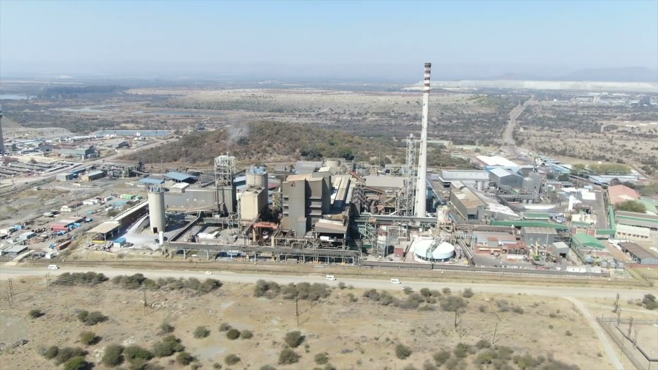 Drone footage of Marikana - South Africa's platinum mining hub near Rustenburg