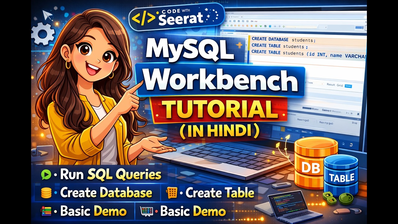 MYSQL Workbench Tutorial in Hindi | Introduction, Database & Table Creation | @CodeWithSeerat 
