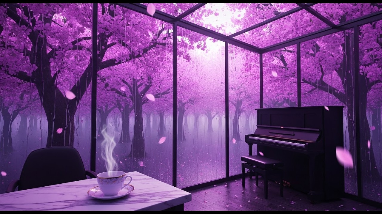 🔴Cozy cafe shop 🌙12H Live Piano Lofi Jazz 🎹 Relaxing Study & Sleep Music Calm Background Music