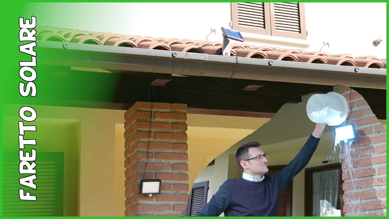 Recensione faretto solare a LED per esterni MPJ 56 con pannello solare separato