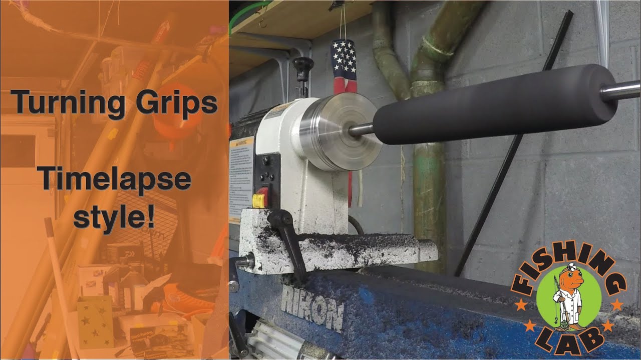 Turning Custom Fishing Rod Grips made from EVA
